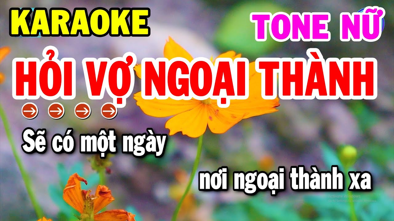 Karaoke Hỏi Vợ Ngoại Thành Tone Nữ Nhạc Sống Cha Cha Mới Nhất 2024 | Kho Nhạc Karaoke