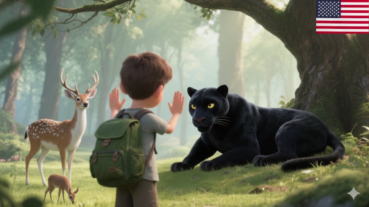 The Jungle Book Mowgli and The Black Panther 🌴3D 4K Bedtime Stories for Kids in English #cartoon