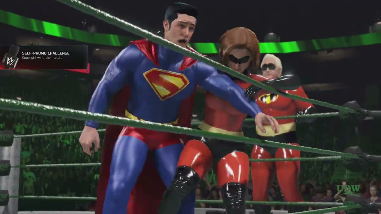 Superman/Supergirl (w/Solid Snake) vs. Mr. Incredible/Elastigirl (w/Violet Parr)