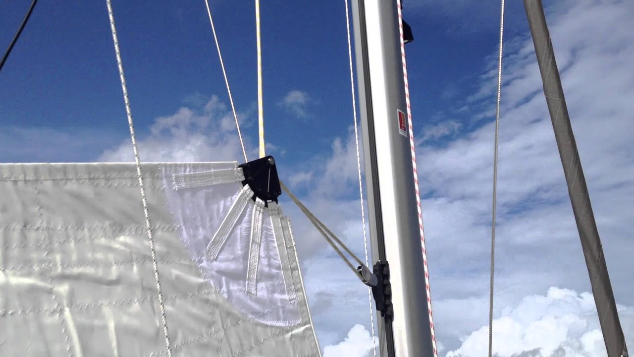 Doyle Sailmakers Anomaly Headboard system - Leopard 48 catamaran mainsail