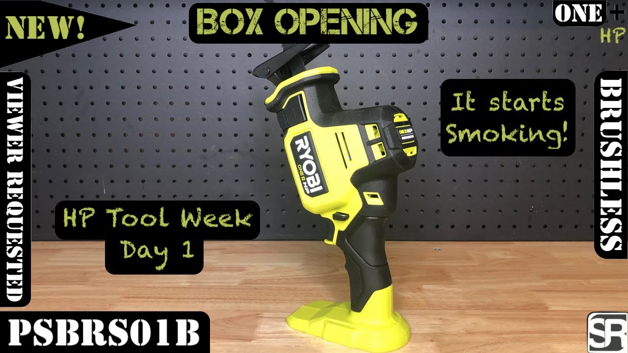 Ryobi ONE+ HP 18V Brushless Cordless Compact One-Handed Reciprocating Saw - PSBRS01B Box Opening