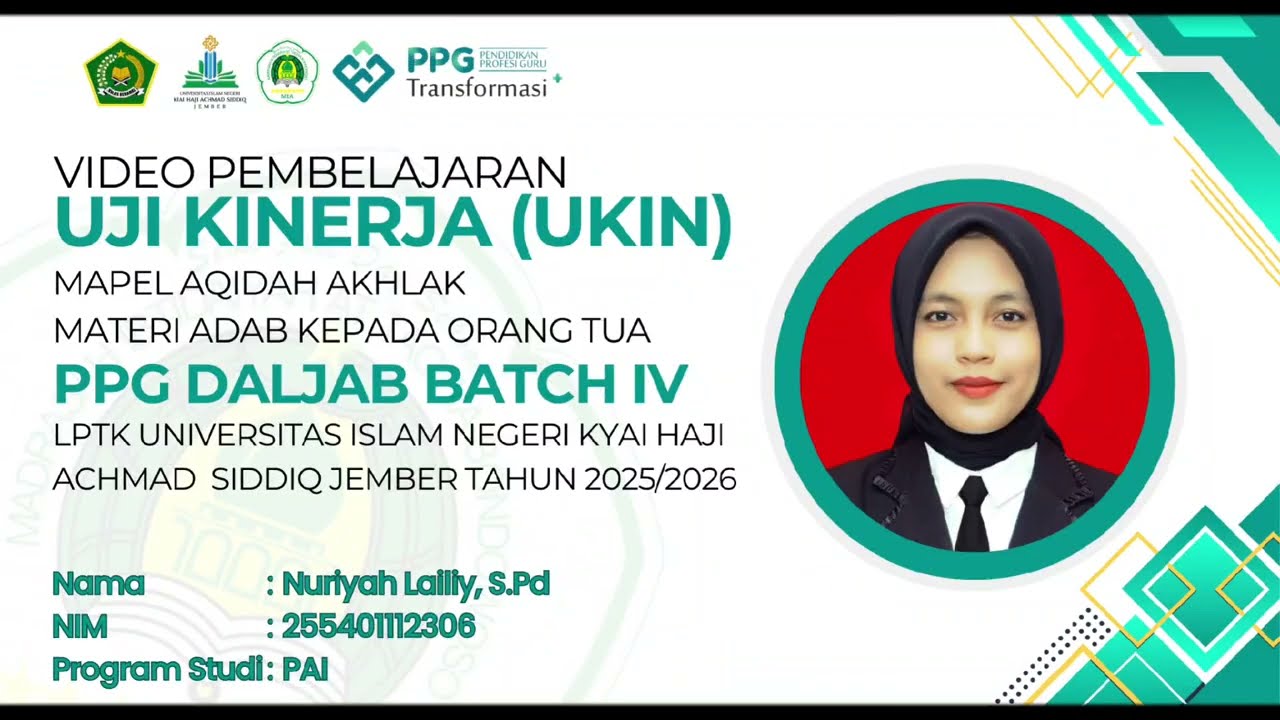 VIDEO UKIN PPG DALJAB BATCH 4 TAHUN 2025 UIN KHAS JEMBER