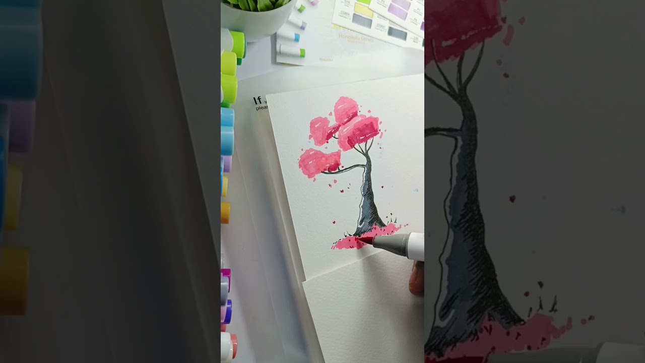 Testing Ohuhu alcohol markers 😱 | Art Supply Review #shorts