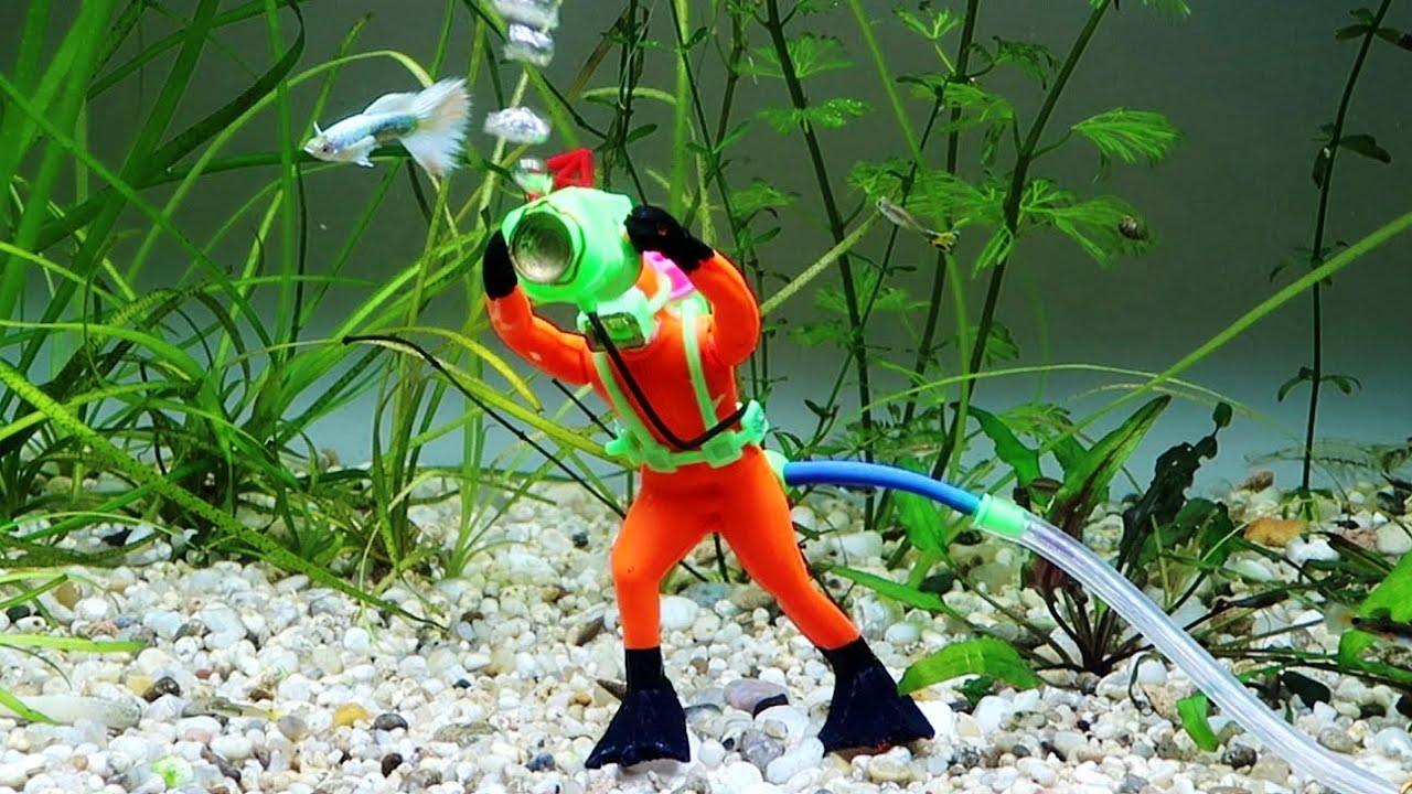 Aquarium Toys Scuba Diver Cameraman