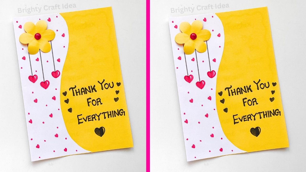 Благодарственная открытка | Простая и легкая открытка «Спасибо» своими руками | Открытка «Спасибо...
