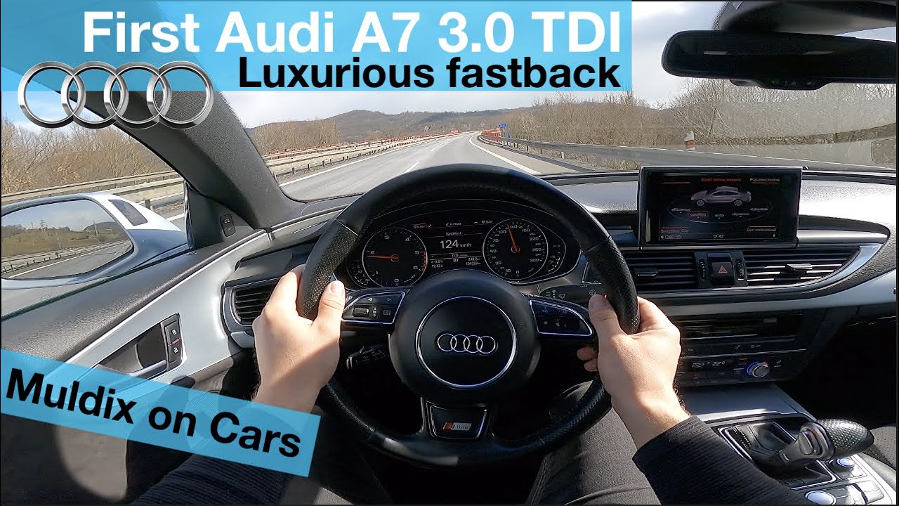 Audi A7 3.0 TDI Quattro (180 kW) POV Test Drive + Acceleration 0-200 km/h
