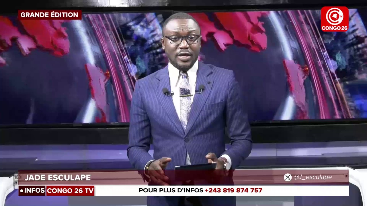 CONGO 26 TELEVISION: GRANDE EDITION DU JOURNAL DU LUNDI 2 MARS  2026 AVEC JADE ESCULAPE MBIANGO
