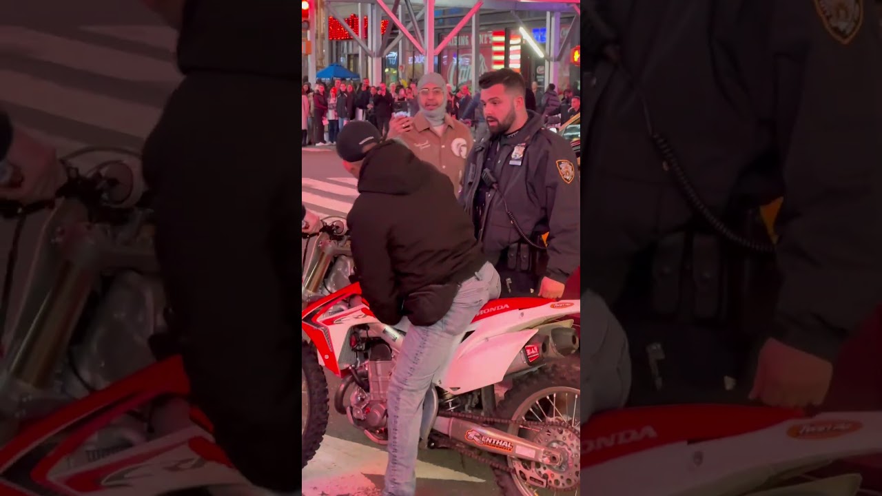 Dirtbikes ATV in Times Square #timessquare #newyork #dirtbike #fourwheels #atv #nyc