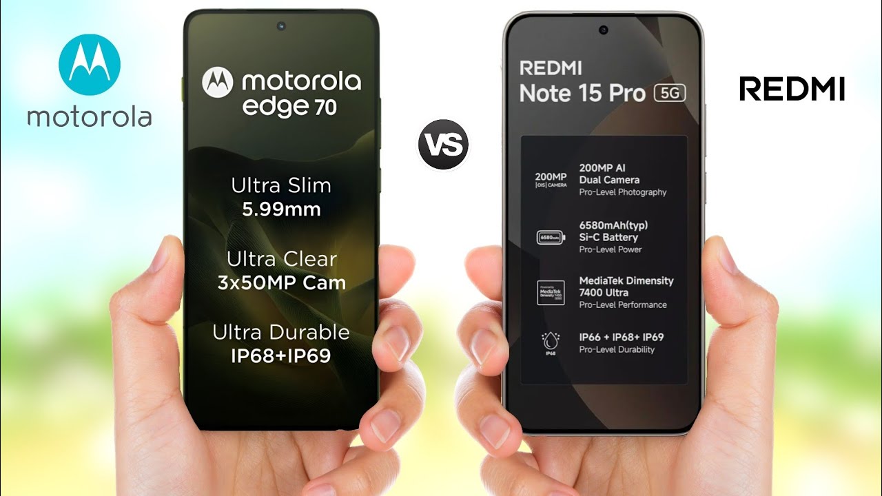 Motorola Edge 70 5G vs Redmi Note 15 Pro 5G || Full Comparison 
