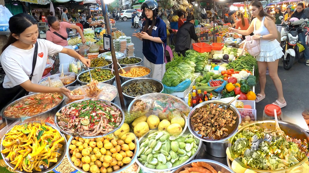 OMG! Evening Toul Tom Poung Market & Riverside in City - Walking Tour in CAMBODIAN Street Food 2026