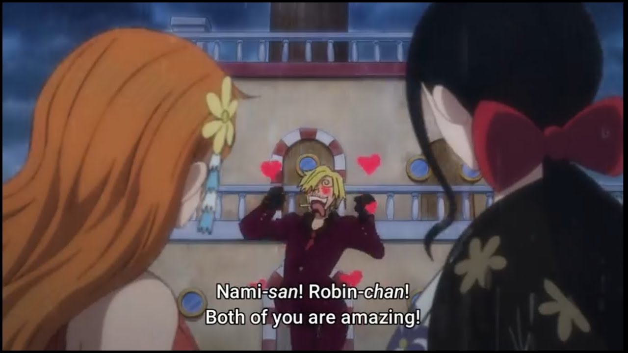 Funny Scene: Sanji amaze by Nami and Robin after the attack of kaido's crew. One piece Episode 978
