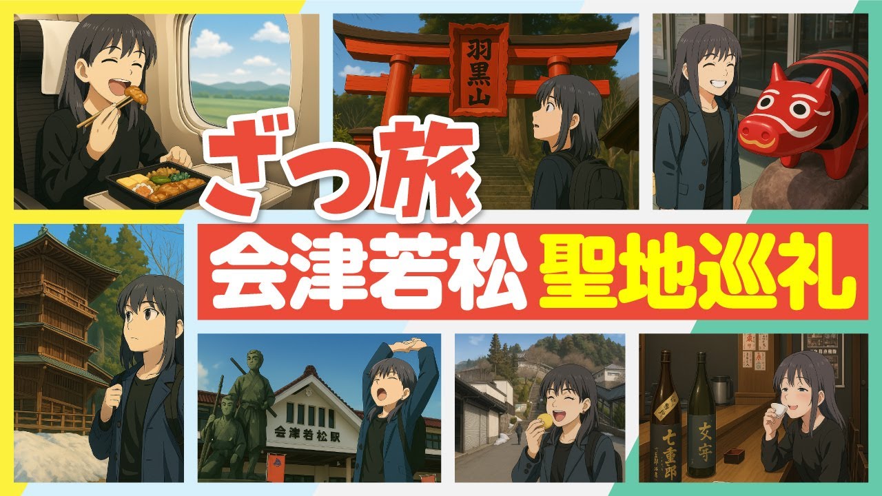 【聖地巡礼】ざつ旅1話の会津若松へ行ってきた！アニメの景色を探す旅