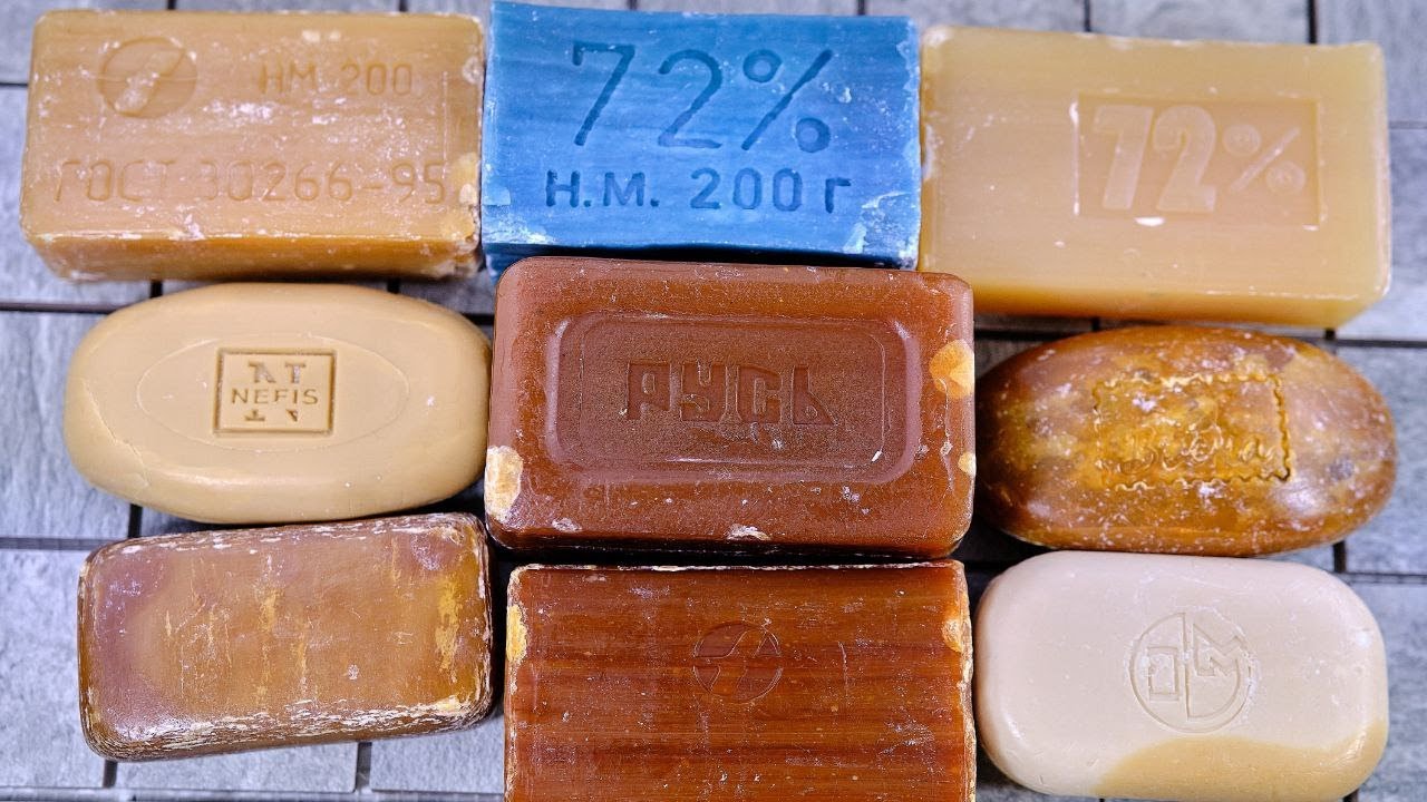 ASMR TAR/RANCID SOAP | Soap carving | Satisfying video| No talking | Резка сухого мыла АСМР|
