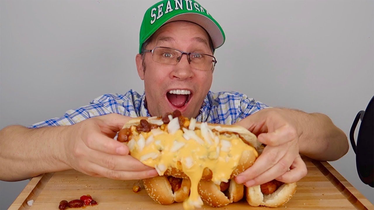 ASMR • Homemade • Chili • Cheese • Dogs • Mukbang! 먹방 | Extremely Messy • Eating Show!