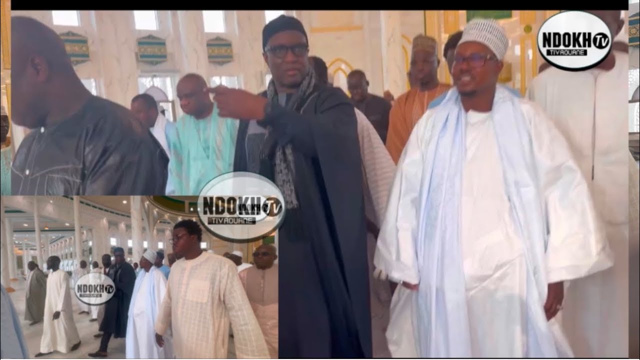 SERIGNE BASS ABDOU KHADRE MBACKÉ  A VISITÉ LA GRANDE MOSQUÉE DE TIVAOUANE