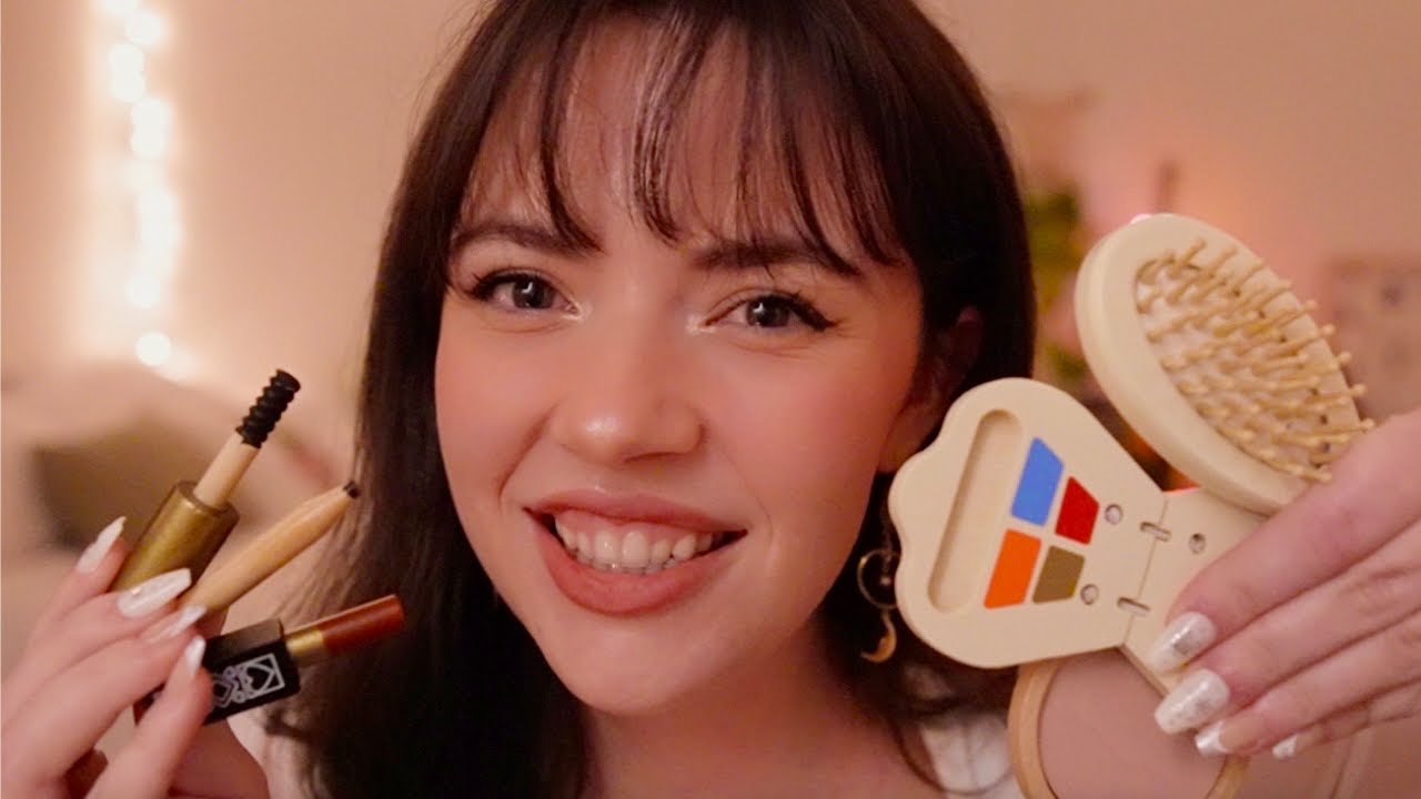 ASMR Wooden Makeup, Personal Attention, & Pampering (layered sounds, gentle, for sleep and anxiety)