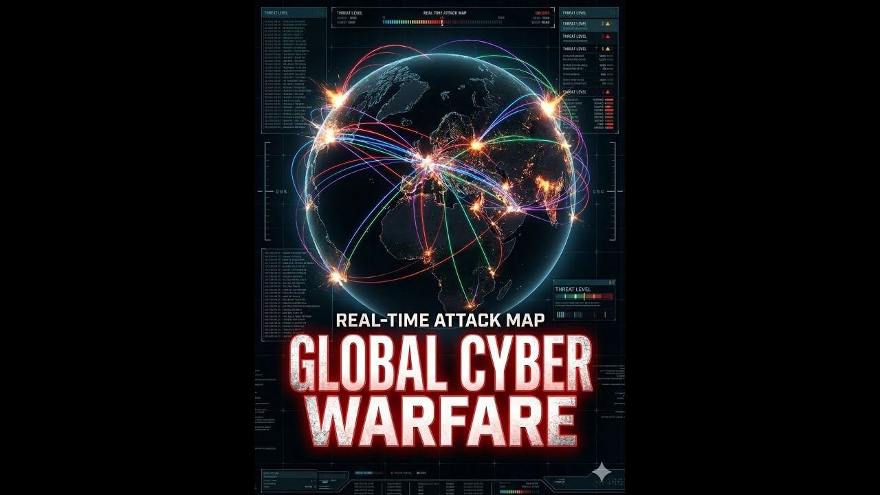 GLOBAL CYBER WARFARE •  Real-Time Attack • Map Monitor • 10 Hours 2K