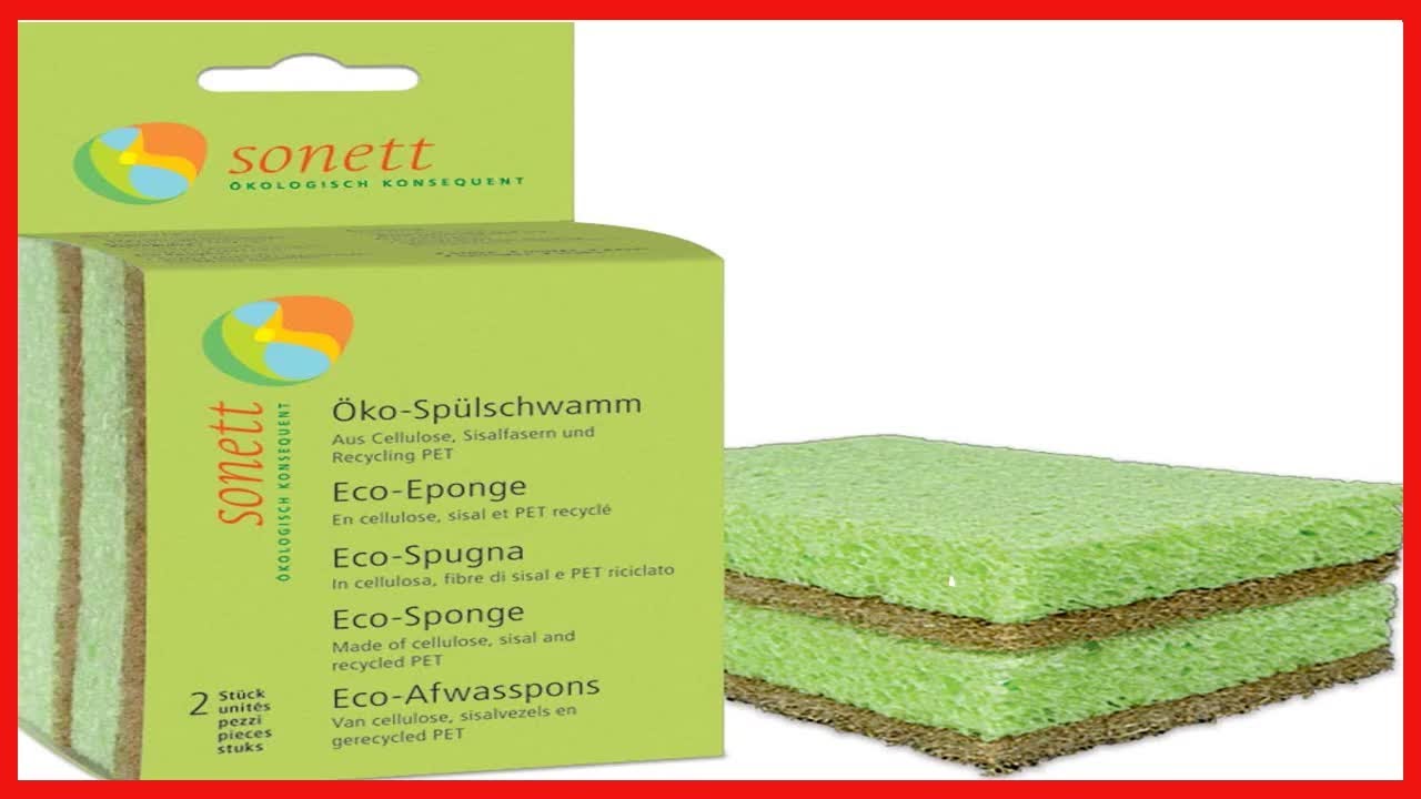 Great product -  Sonett Eco Washing Up Sponge: Suitable for Sensitive Glasses, Stainless Steel and S