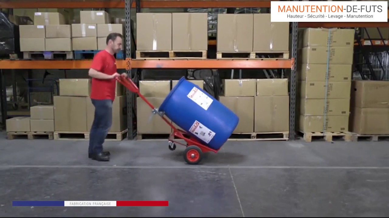 Diable pour fûts - 220L -  Manutention des futs - https://www.manutention-de-futs.fr/