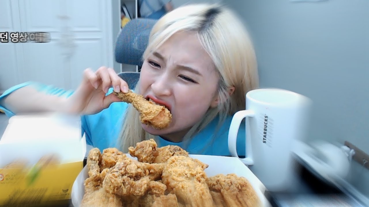 살 찌려고 후라이드 한마리 먹방