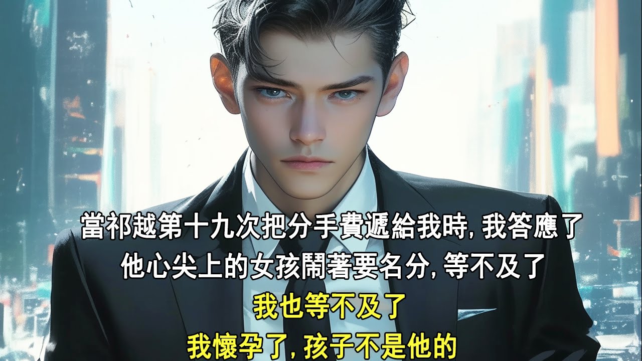 當祁越第十九次把分手費遞給我時，我答應了。他心尖上的女孩鬧著要名分，等不及了。我也等不及了。我懷孕了，孩子不是他的。