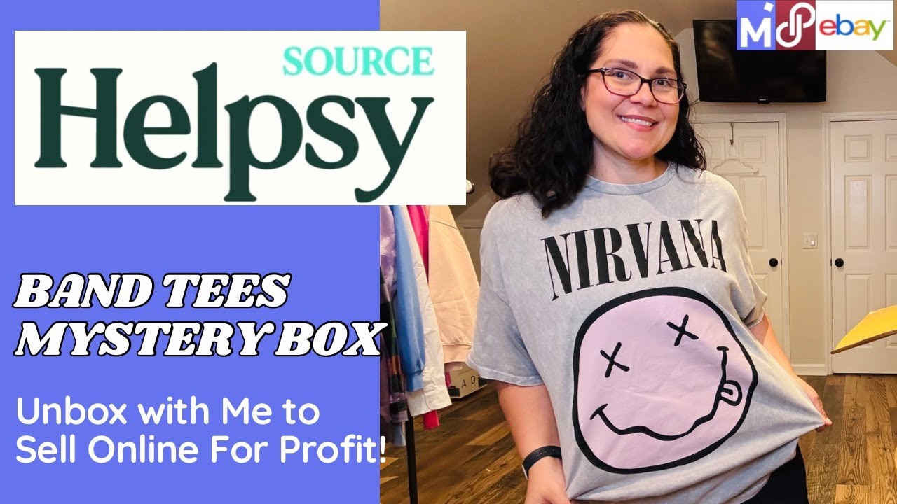 Unbox with Me - Helpsy Source Band Tees Mystery Box - Reselling for Profit On eBay & Poshmark