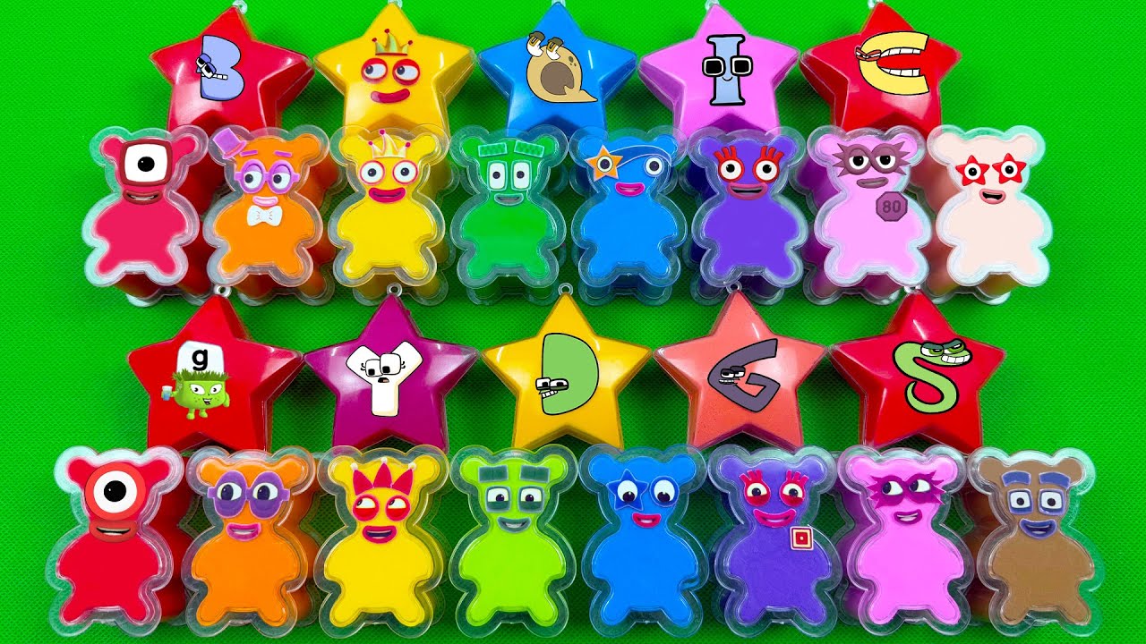Numberblocks 🏳️‍🌈 Hidden Slime Opening Alphablocks Clay with Mini Box Shapes Colorful ASMR 🥚🌈💖