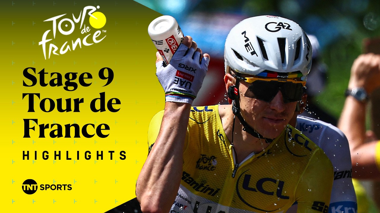SHORTENED STAGE BRILLIANCE 🔥 | Men's Tour de France Stage 9 Race Highlights | TNT Sports Cycling