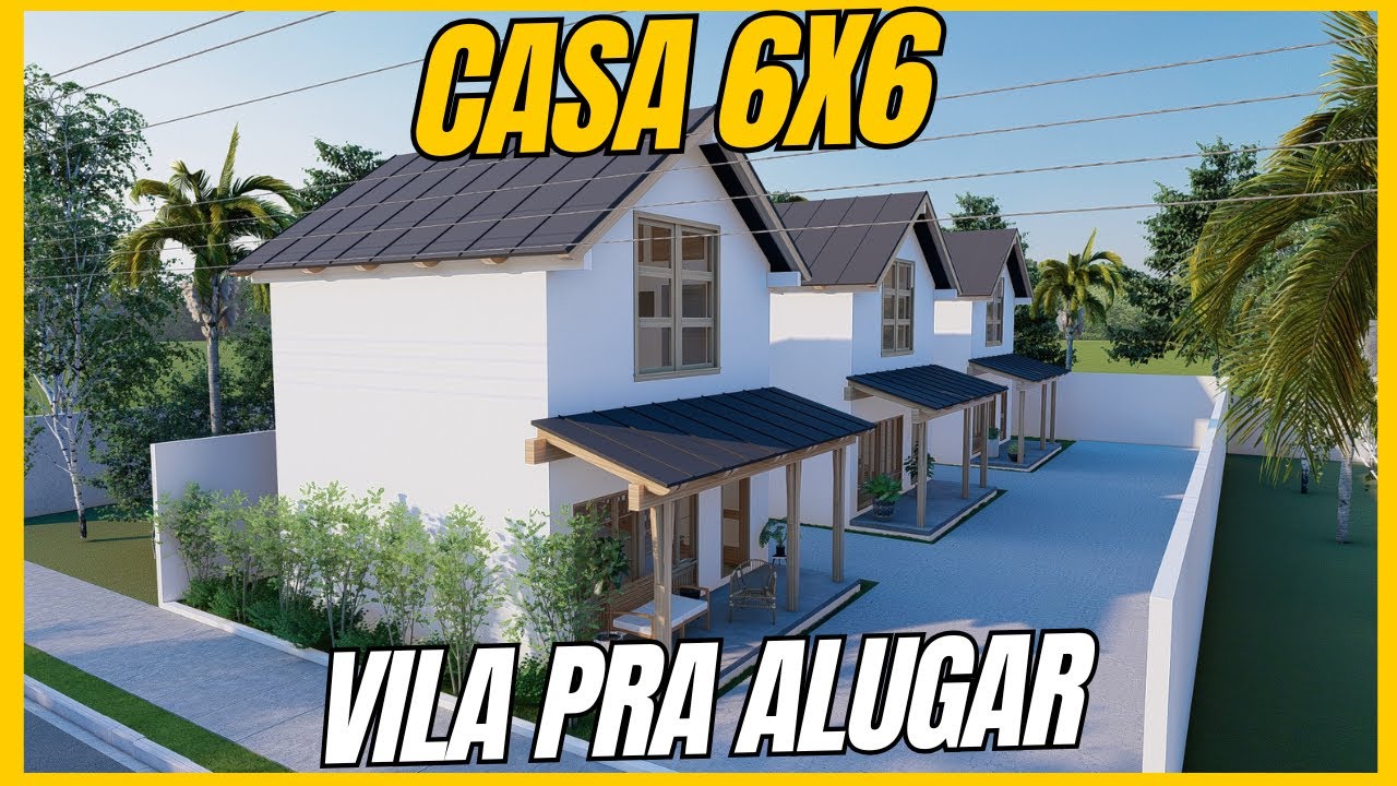 Mini Condomínio de Casa 6x6 pra Alugar| 🏠Modelo de kitnet 6x6
