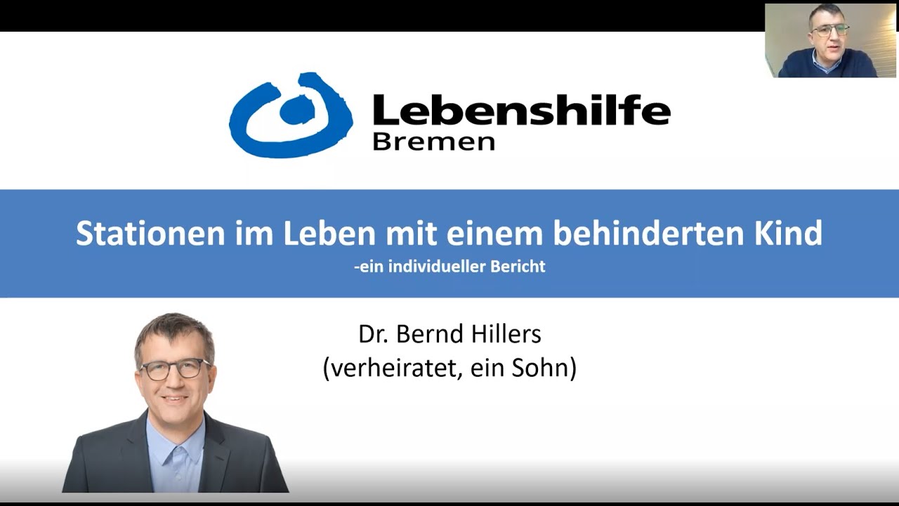 Vortrag „Stationen im Leben mit einem behinderten Kind“ von Dr. Bernd Hillers