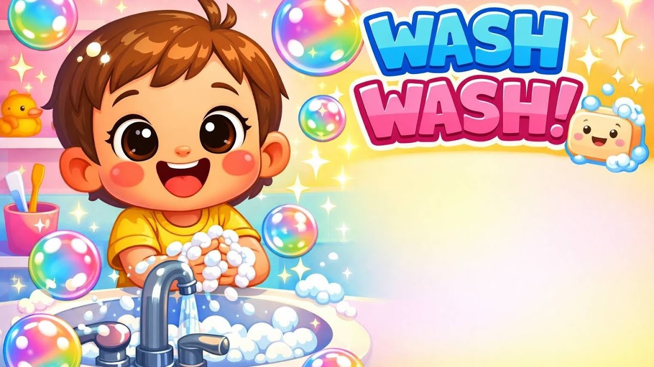 🧼 Wash Wash Your hands Clean! | An animated Action song for kids| 