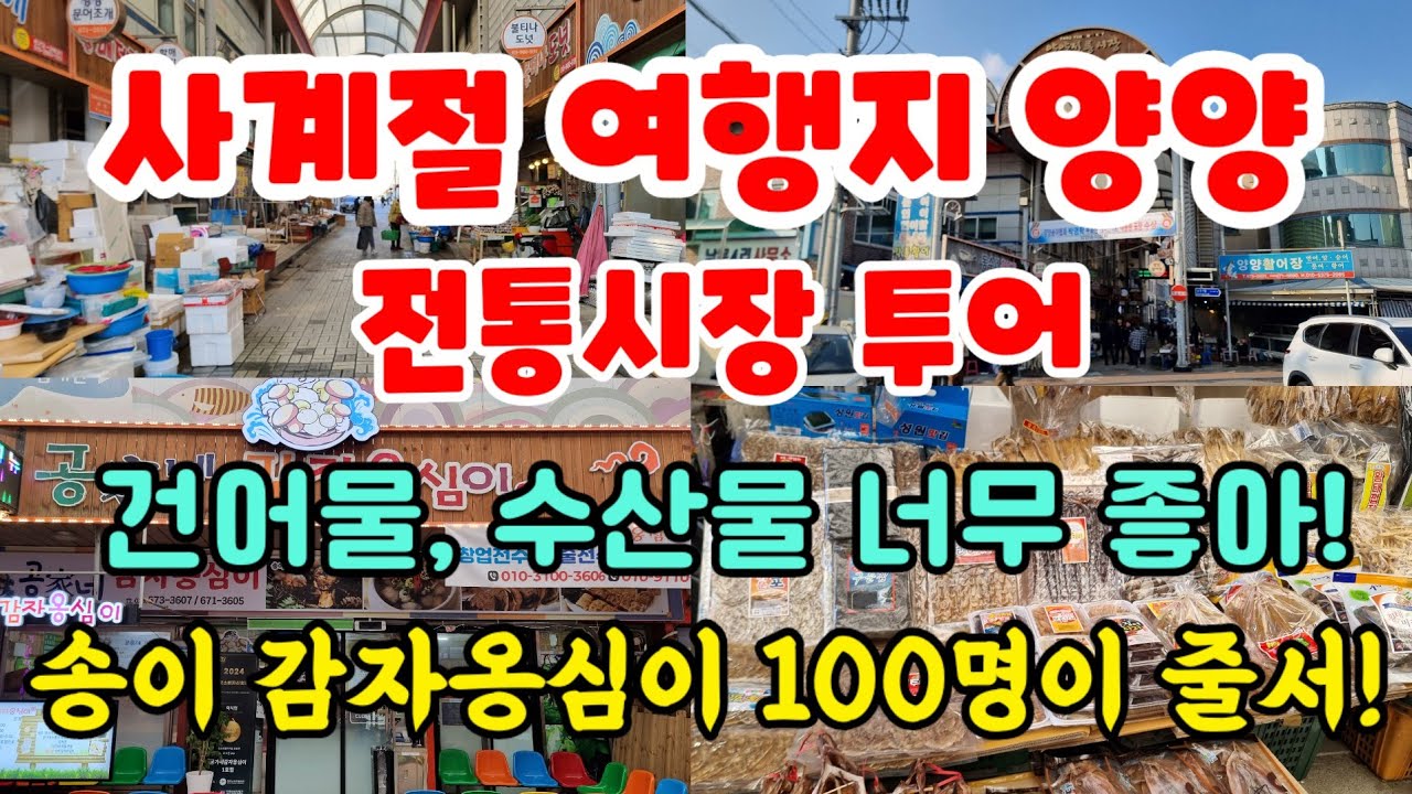 사계절 여행지 양양  전통시장, 이렇게 맛있는 감자옹심이는 처음이야! 장날에는 대기자가 100명이나?