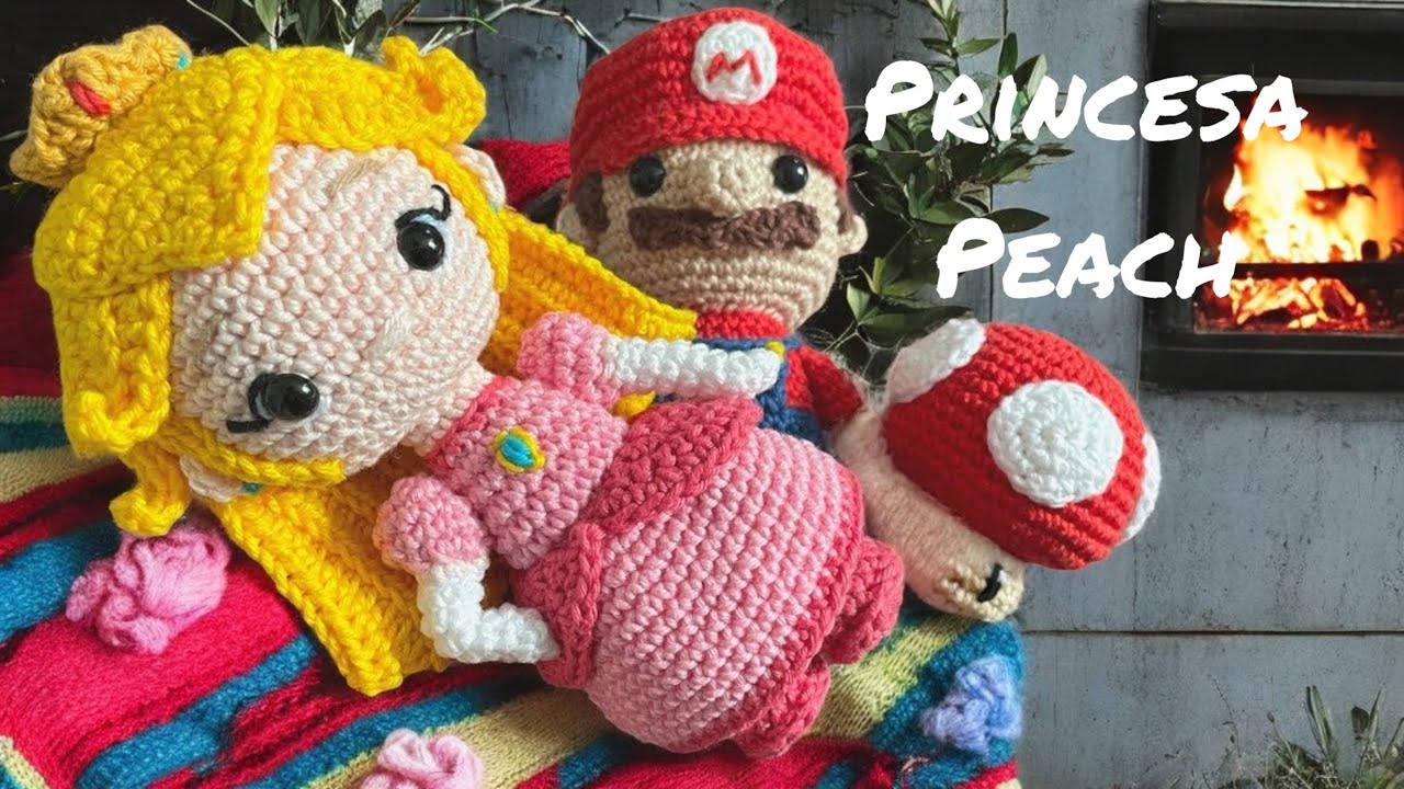 La Mejor colección AMIGURUMI MARIO BROS - Princesa Peach
