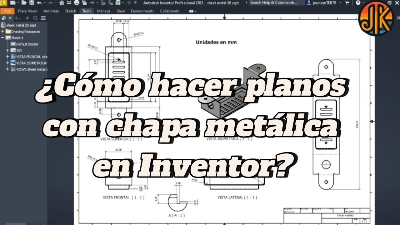 🤔¿Cómo hacer planos con chapa metálica en inventor?