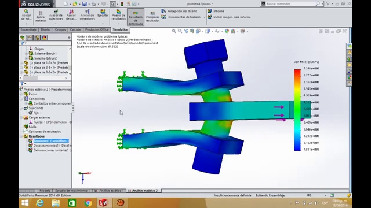 Simulation SolidWorks Análisis Estático.