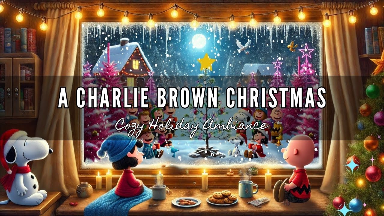 Christmas with Charlie Brown🎄 Cozy Window Views ❄️ & Full Album Loop 🎶