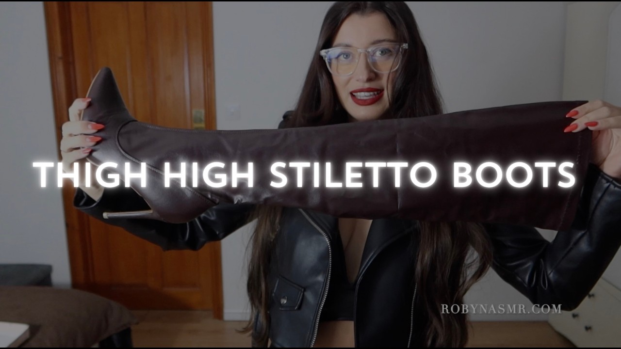 Obsessed with Over Knee Stiletto Boots Unboxing Try On | inside view
