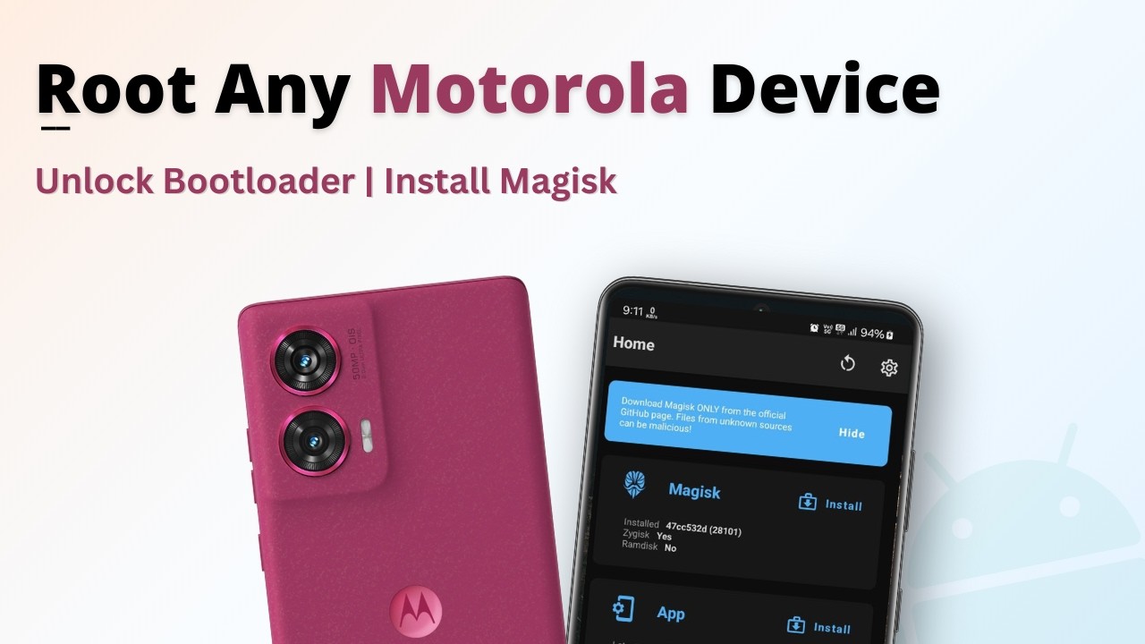 Получите root-доступ к любому телефону Motorola | Разблокируйте загрузчик, получите root-доступ к...