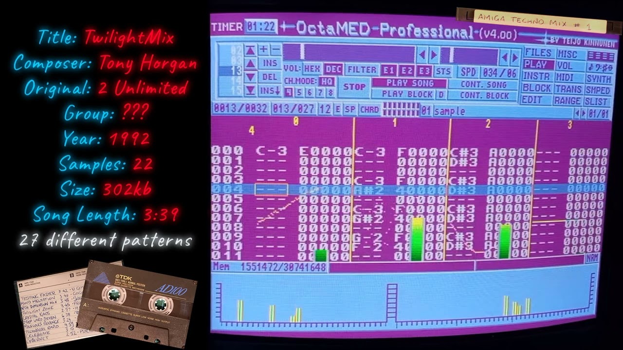 Amiga Music: Garage Cassette Tape Find || Amiga Techno Mix #1 (Side A)