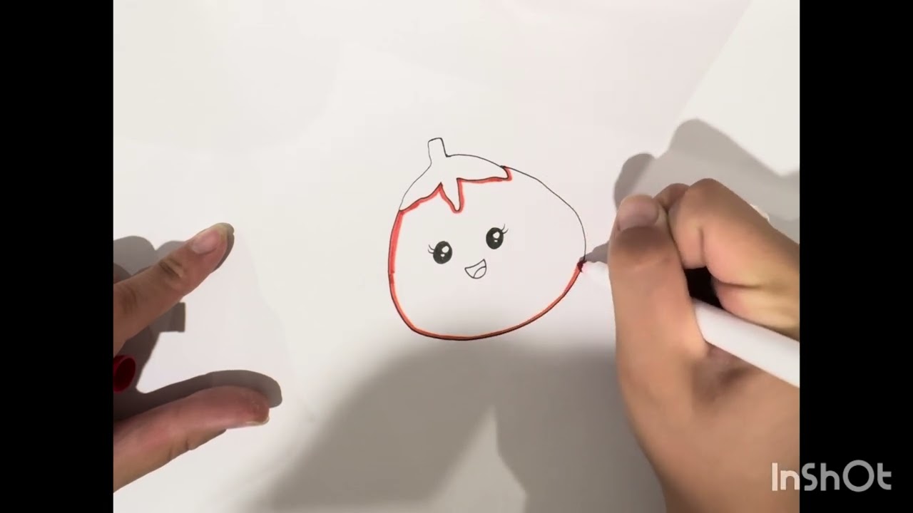 Tomato kawaii drawing tutorial 🍅🖍️ #beginnerdrawing #kawaii #artinstruction 