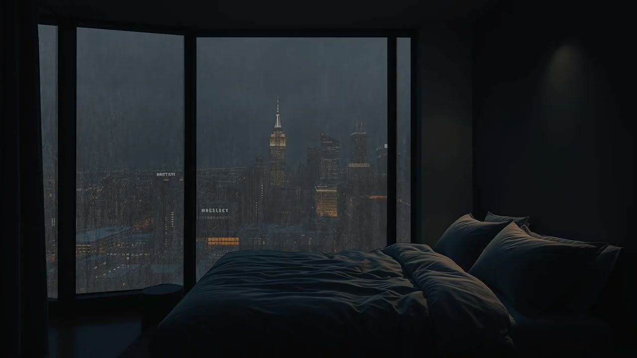 Rain Sounds 🌧️ in a Minimal Bedroom (No Ads) | Focus, Sleep, Study & Relax