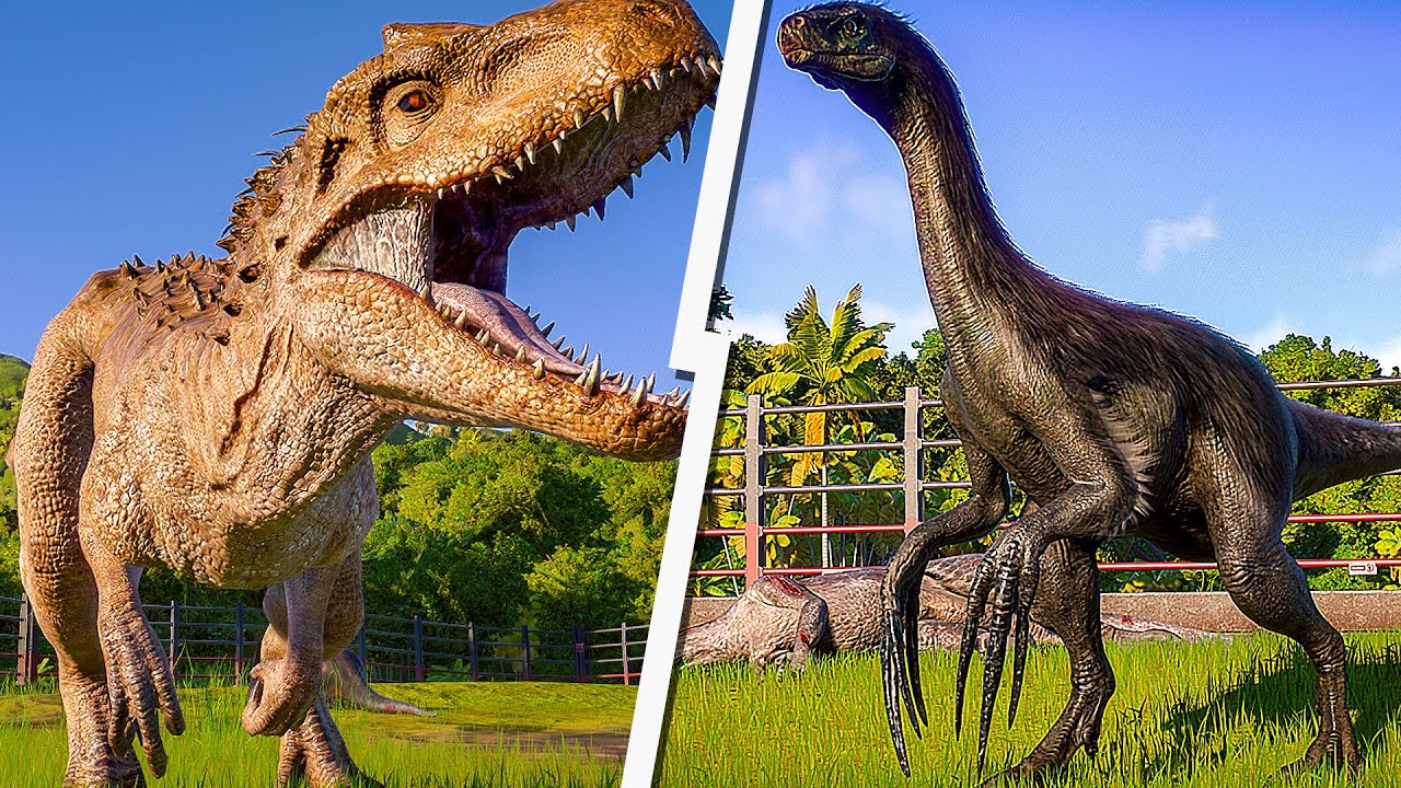 INDOMINUS REX vs TERIZINOZAUR - NOWY, NAJSILNIEJSZY DINOZAUR?  - JURASSIC WORLD DOMINION DLC