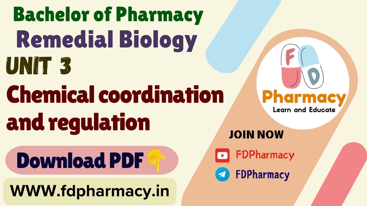 Unit 3 Chemical coordination and regulation Notes | Remedial Biology Notes | B.Pharmacy Notes