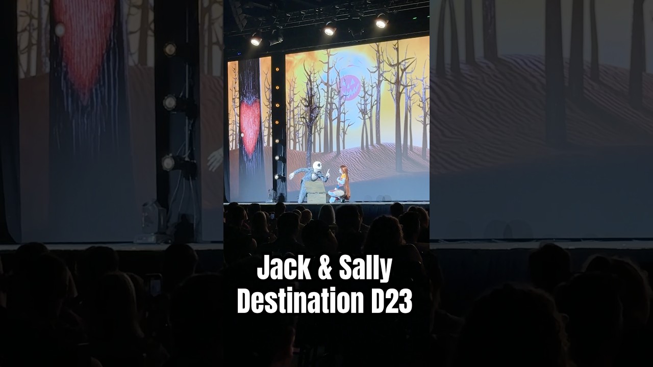 Джек и Салли появляются в пункте назначения D23 | Walt Disney World