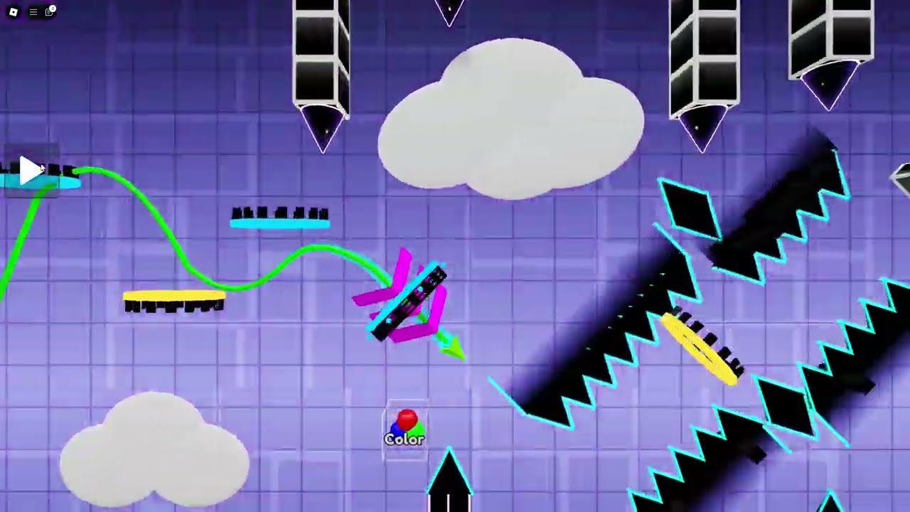 Poly Dash (WIP Level) Above The Clouds.