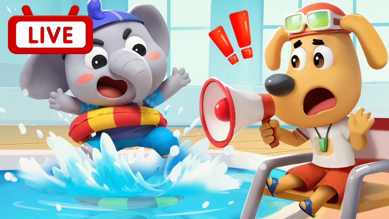 🔴【LIVE】泳池安全 +更多 | Kids Cartoon | 熱門動畫合集 | 安全警長啦咘啦哆 Sheriff Labrador | BabyBus 寶寶巴士