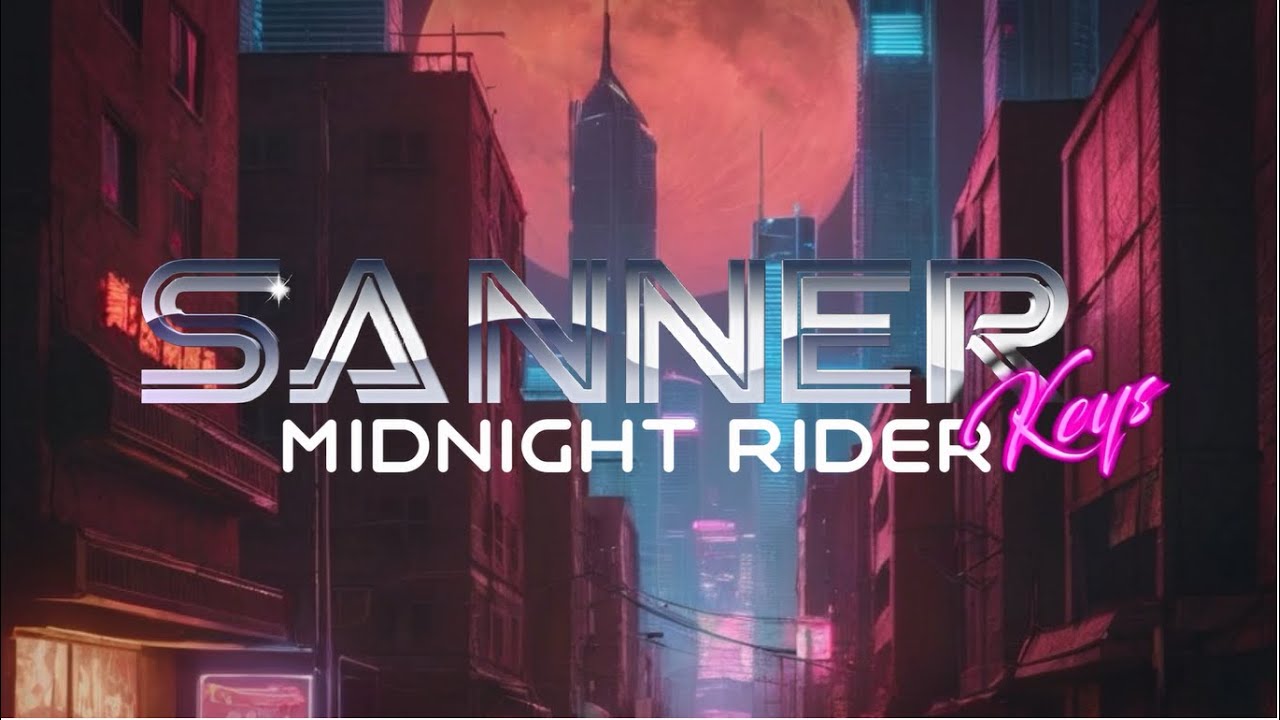 Sannerkeys &ndash; Midnight Rider (Official Lyric Video | Dark Synthwave Vibes)