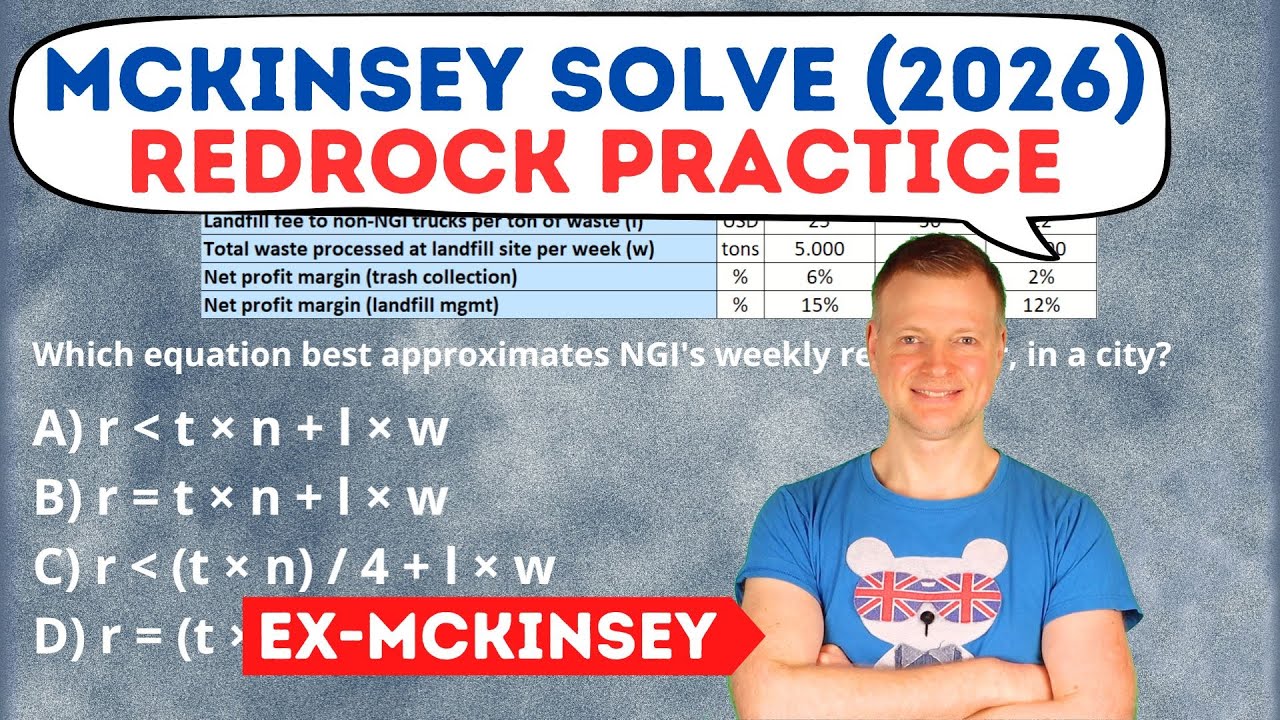 McKinsey SOLVE (2026): Redrock Study Practice | Mock Test Questions 🐻 🐝 🐺