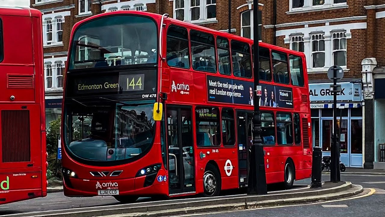 *Loud Voith+Hill Climb* Arriva London Bus Route 144 Wright Gemini 2 DW478 LJ61 CCD
