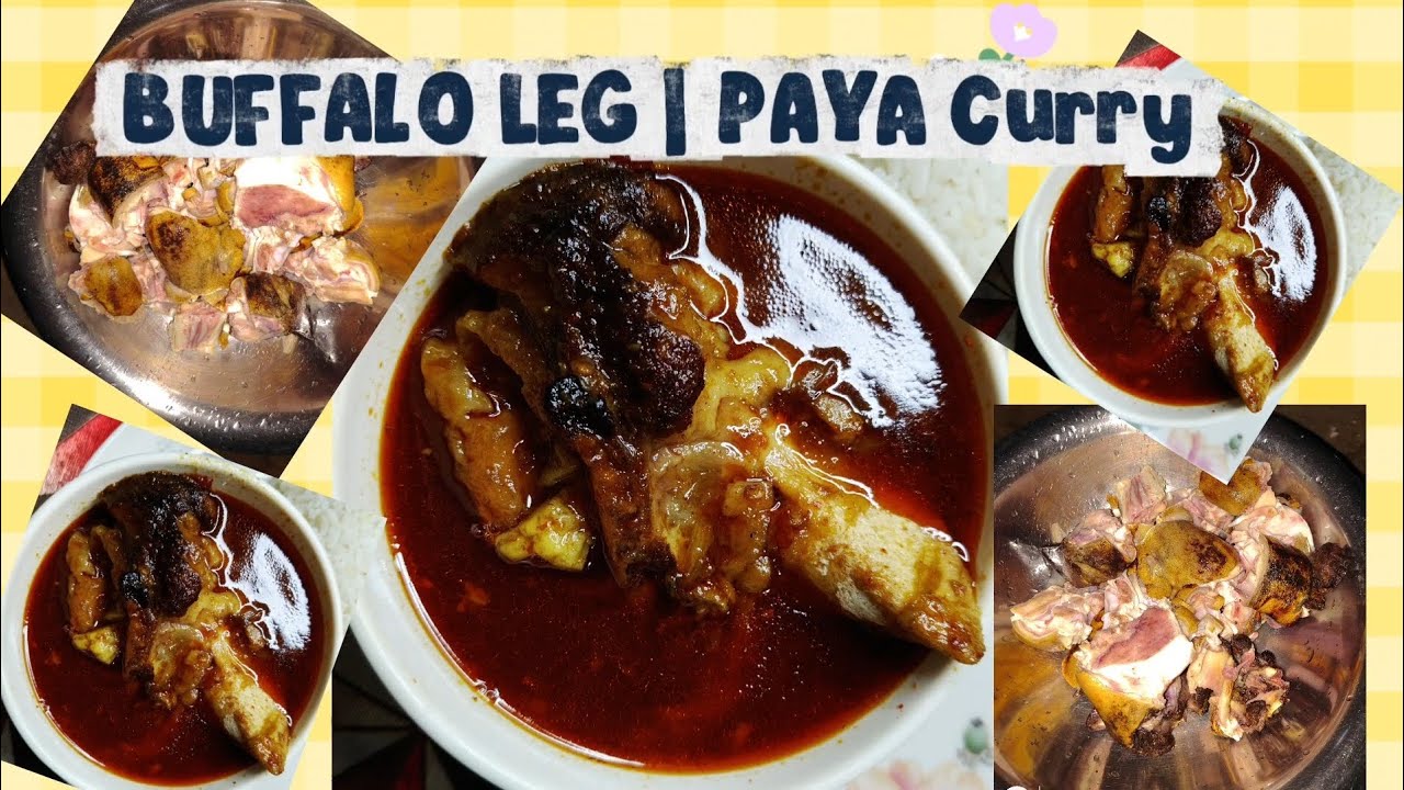 Buffalo Leg Curry Recipe | Simple Village Style Paya Curry | Cook & Click